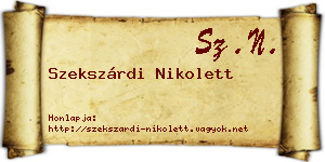 Szekszárdi Nikolett névjegykártya